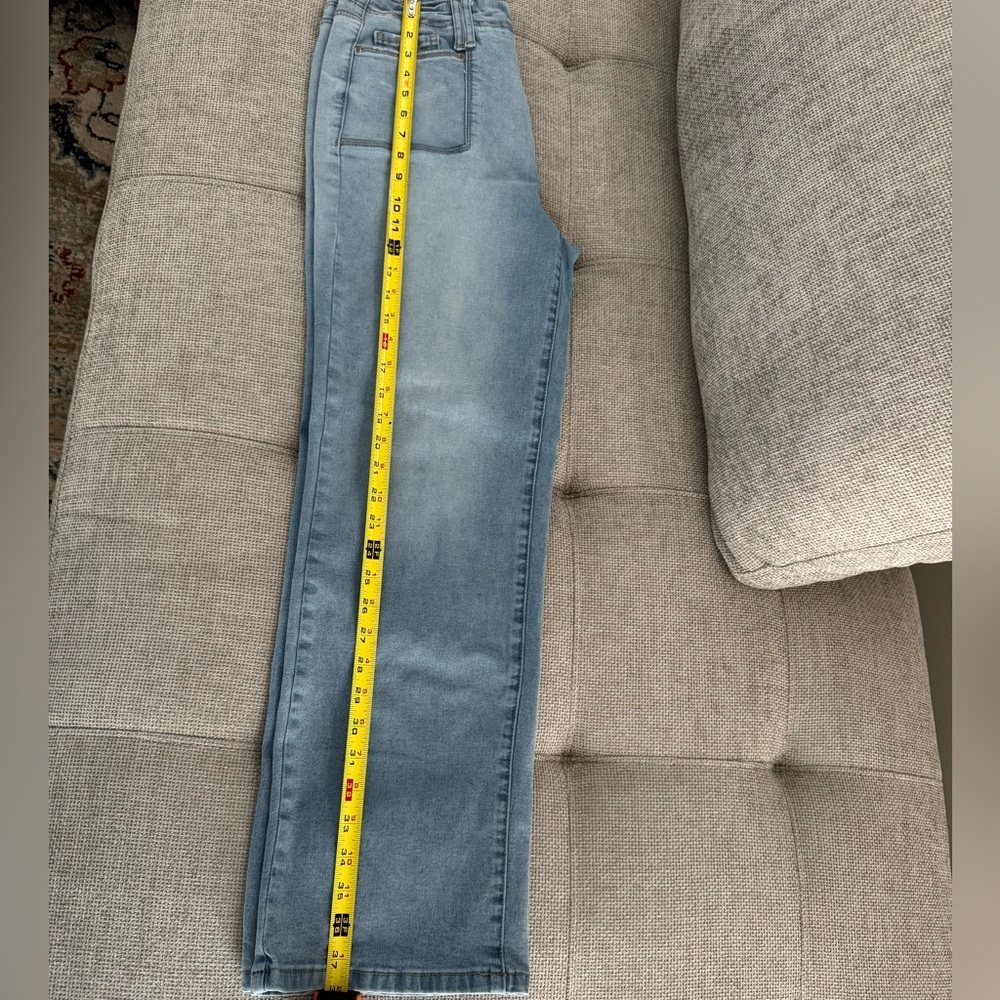 Women's Light Blue Flare Jeans - Picture 11 of 12